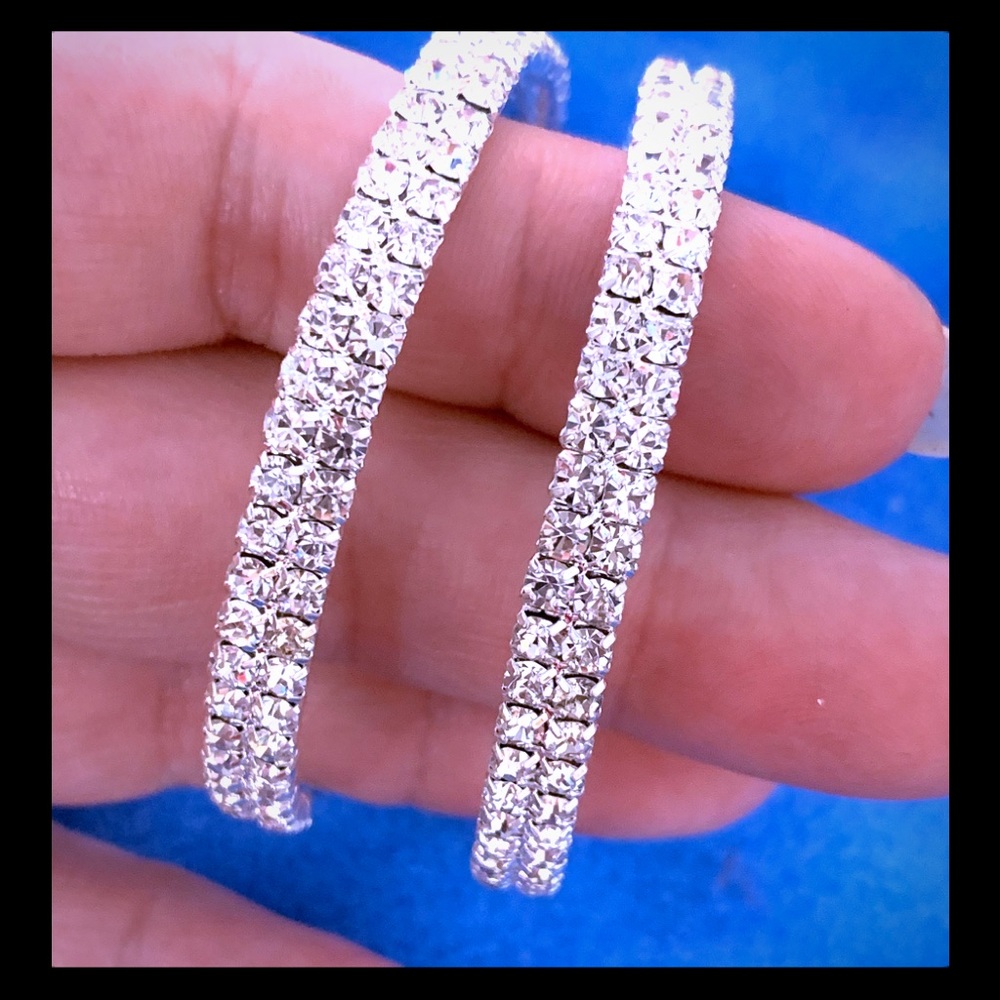 Brand new rhinestone hoops